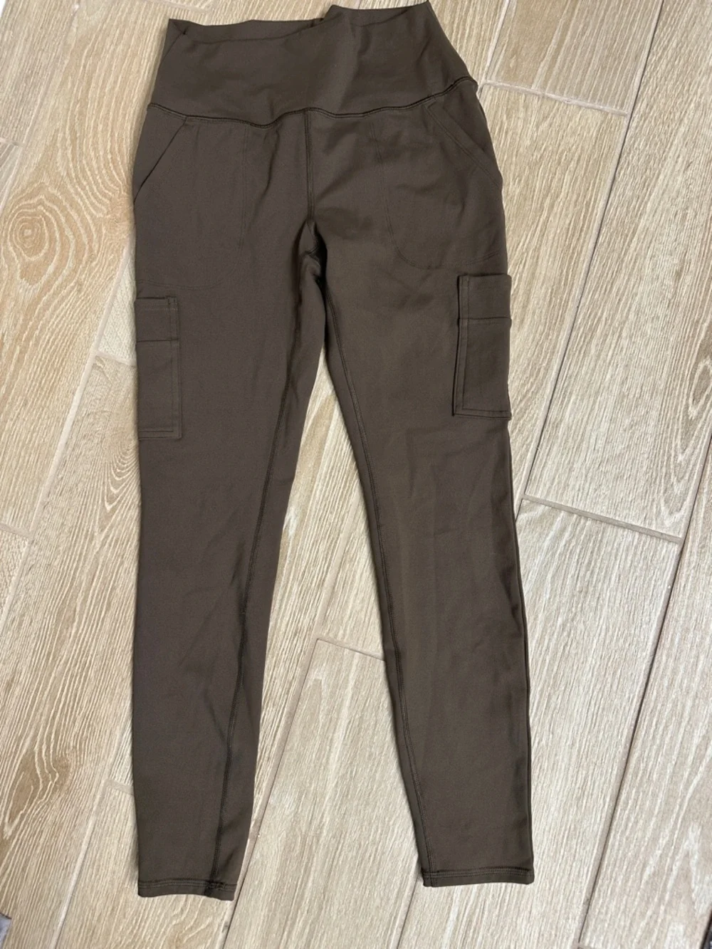 Avalanche High-Waist Brown Leggings